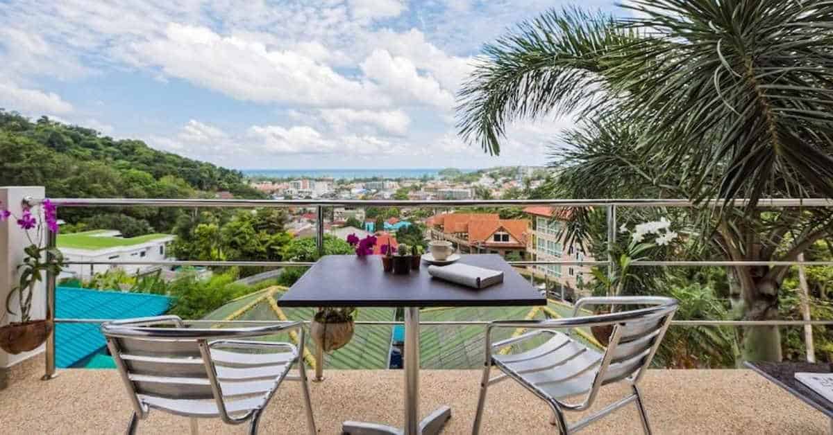 Luxuriöses Apartmenthotel auf dem Berg mit Meerblick, Phuket